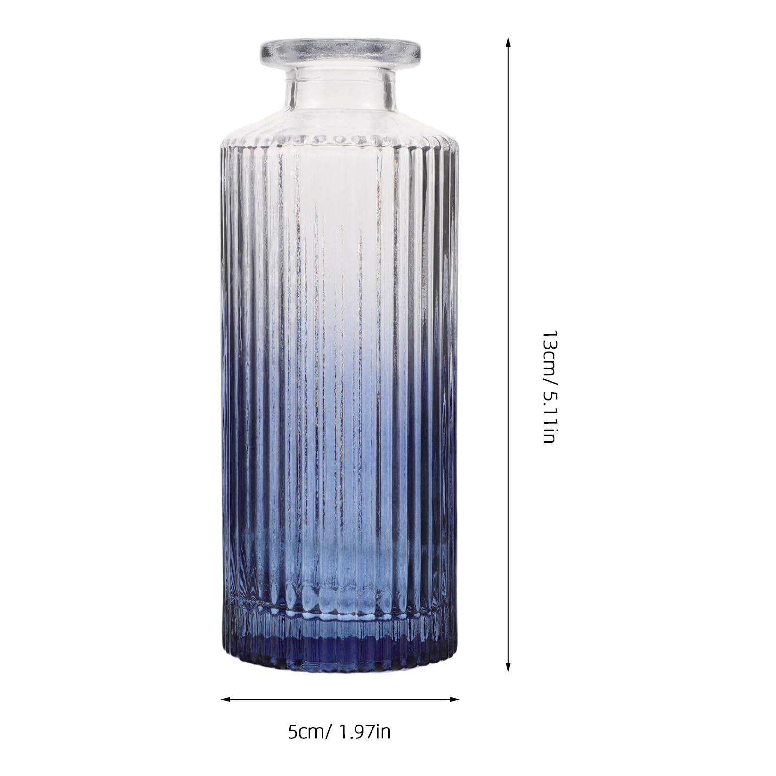 INOOMP 6 Bottiglie di Profumo in Vetro con diffusore - Diffusore di Oli Essenziali in Rilievo - Vaso Decorativo Vuoto per fragranze - Ornamento in Bottiglia di Cristallo