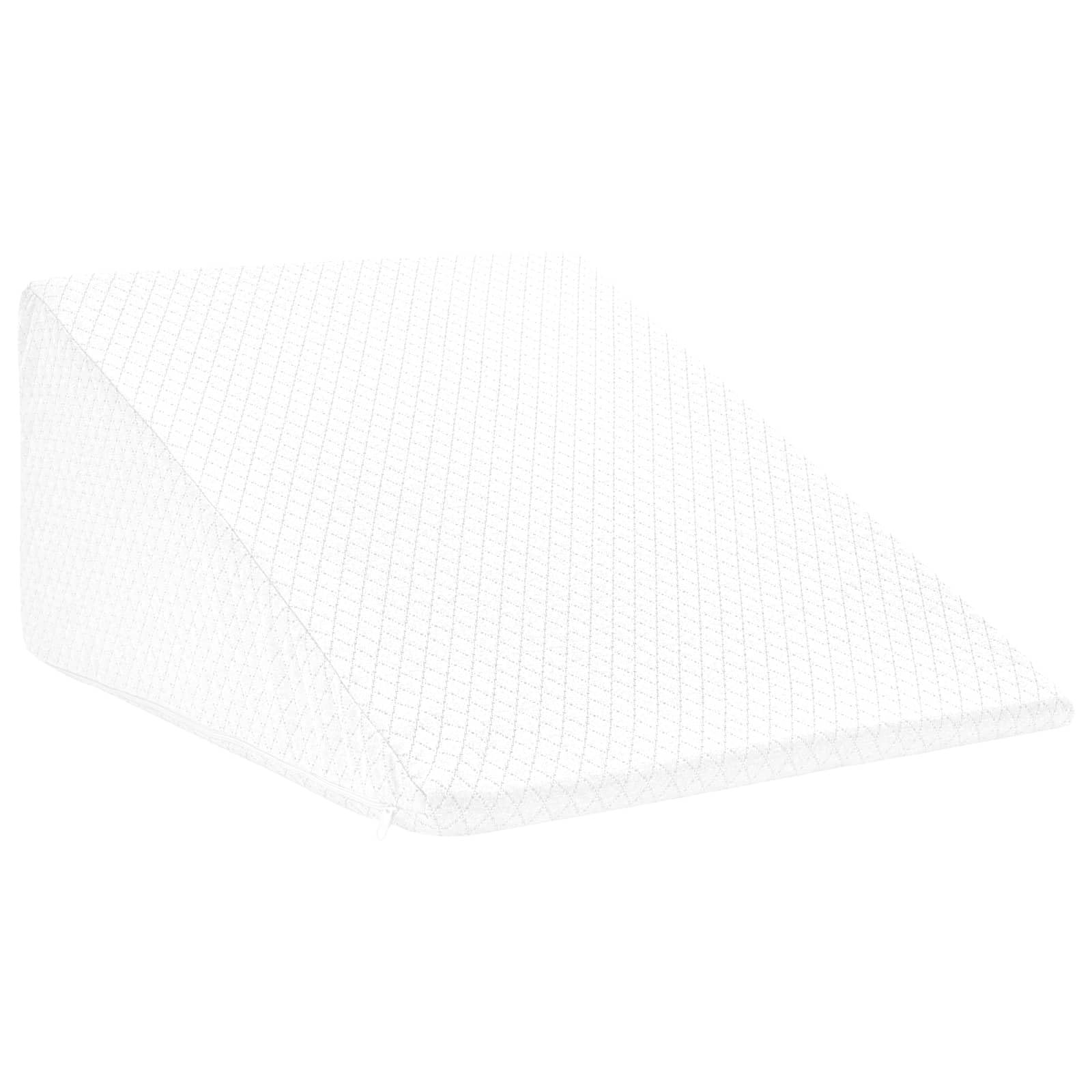 Cojín genérico para las piernas blanco, 60 x 50 x 30 cm, forma de esquina con espuma de memoria y espuma de poliuretano, funda de poliéster lavable a máquina, soporte interior cómodo