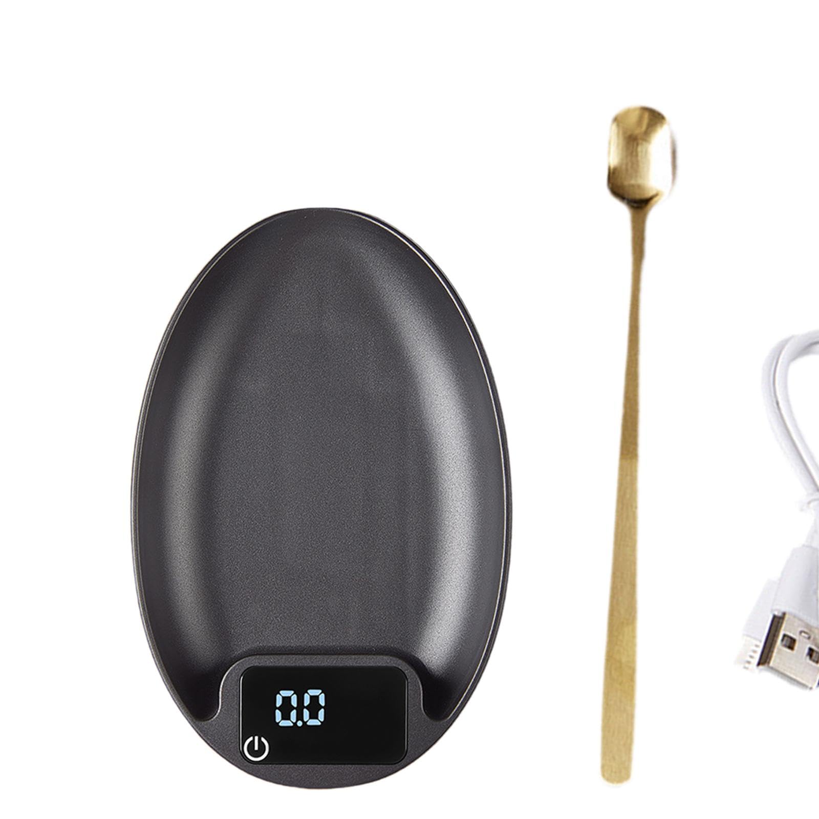 Bilancia Elettronica Accessori Cucina Bilancia Digitale Portatile caffè Multifunzione con Cucchiaio E Cavo USB Funzione Pesatura Ingredienti Adatta a, Nero