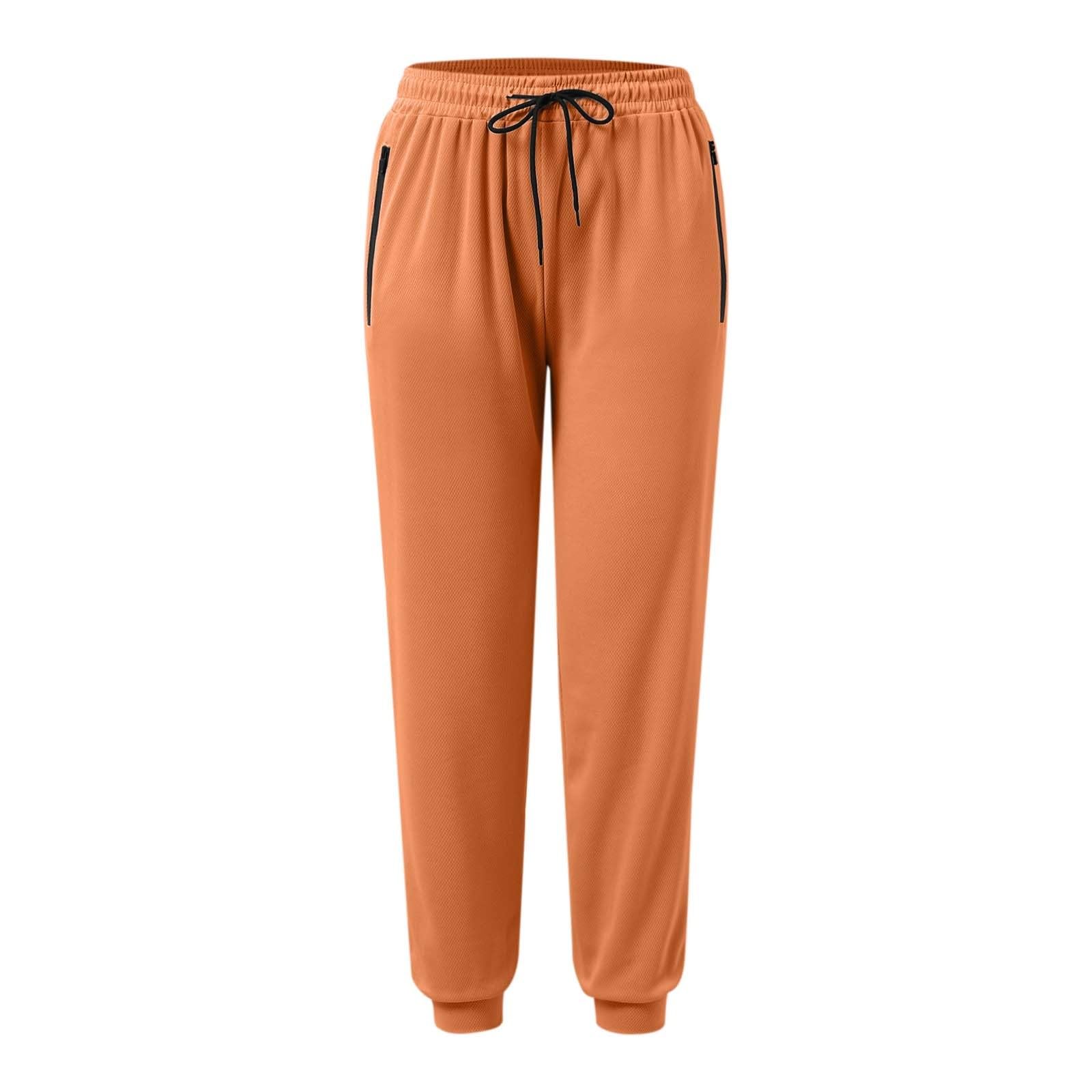 Pantalon Femme, De Sport Élastique Respirant En De Soie Glacée Pour, Avec Cordon De Serrage, Poche Zippée Et Bande De Pied, Tissu Extensible Doux