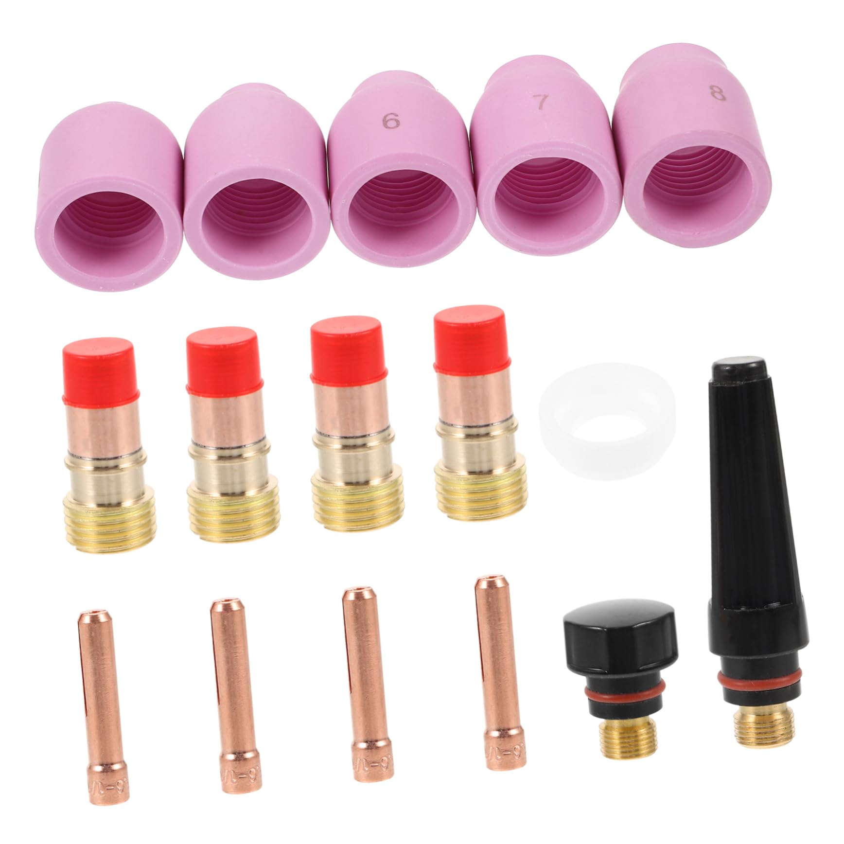 Balacoo 1Set Tig Welding Accessories Kit Durable and Nozzles for Gas Soldering Versatile Replacement Parts for Applications