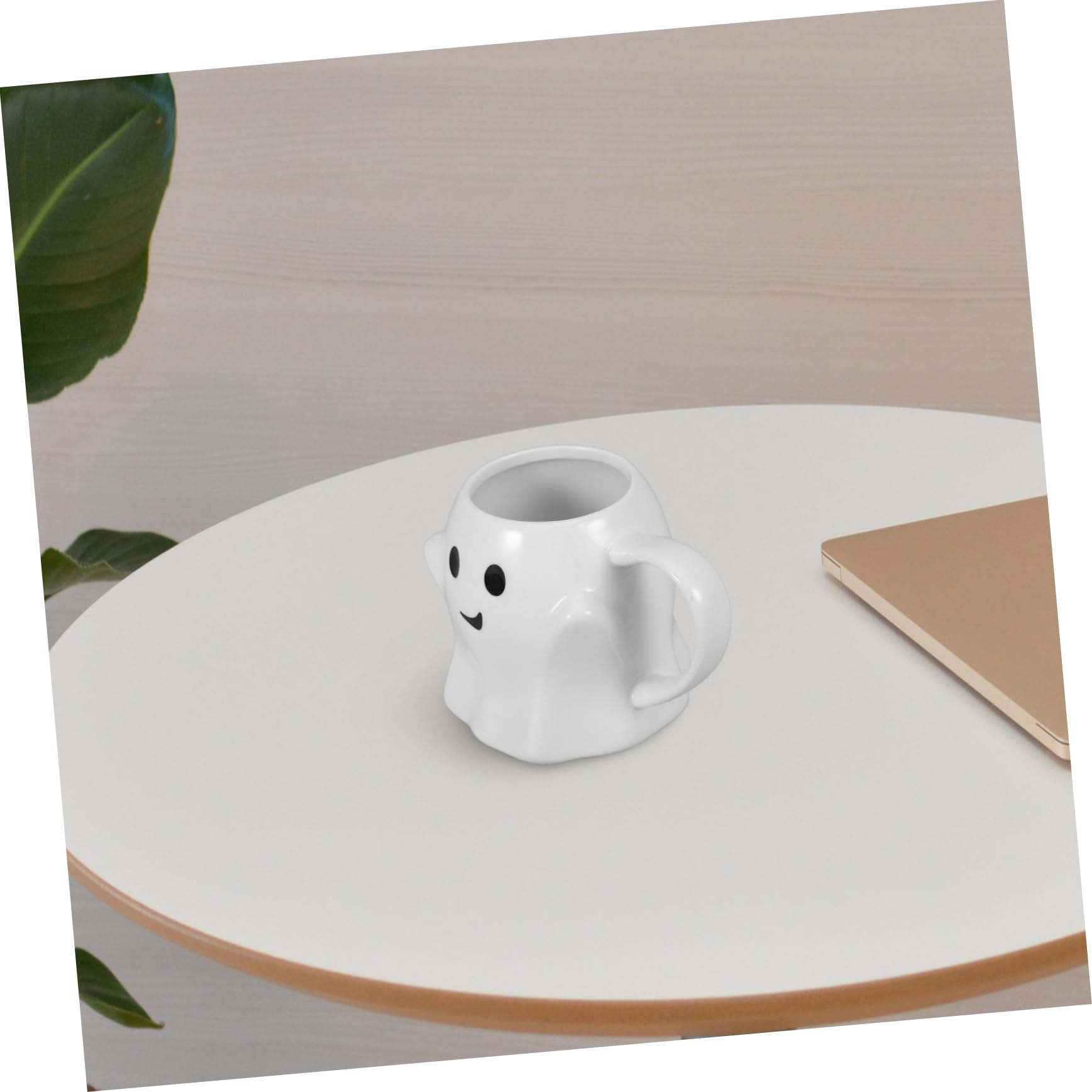 DECHOUS Kaffeetasse Aus Keramik Mit Gruseligem Geisterdesign Halloween-milchbecher Für Zuhause Büro Und Cafés Sicher Verpackt Weißem Perlenmattbox