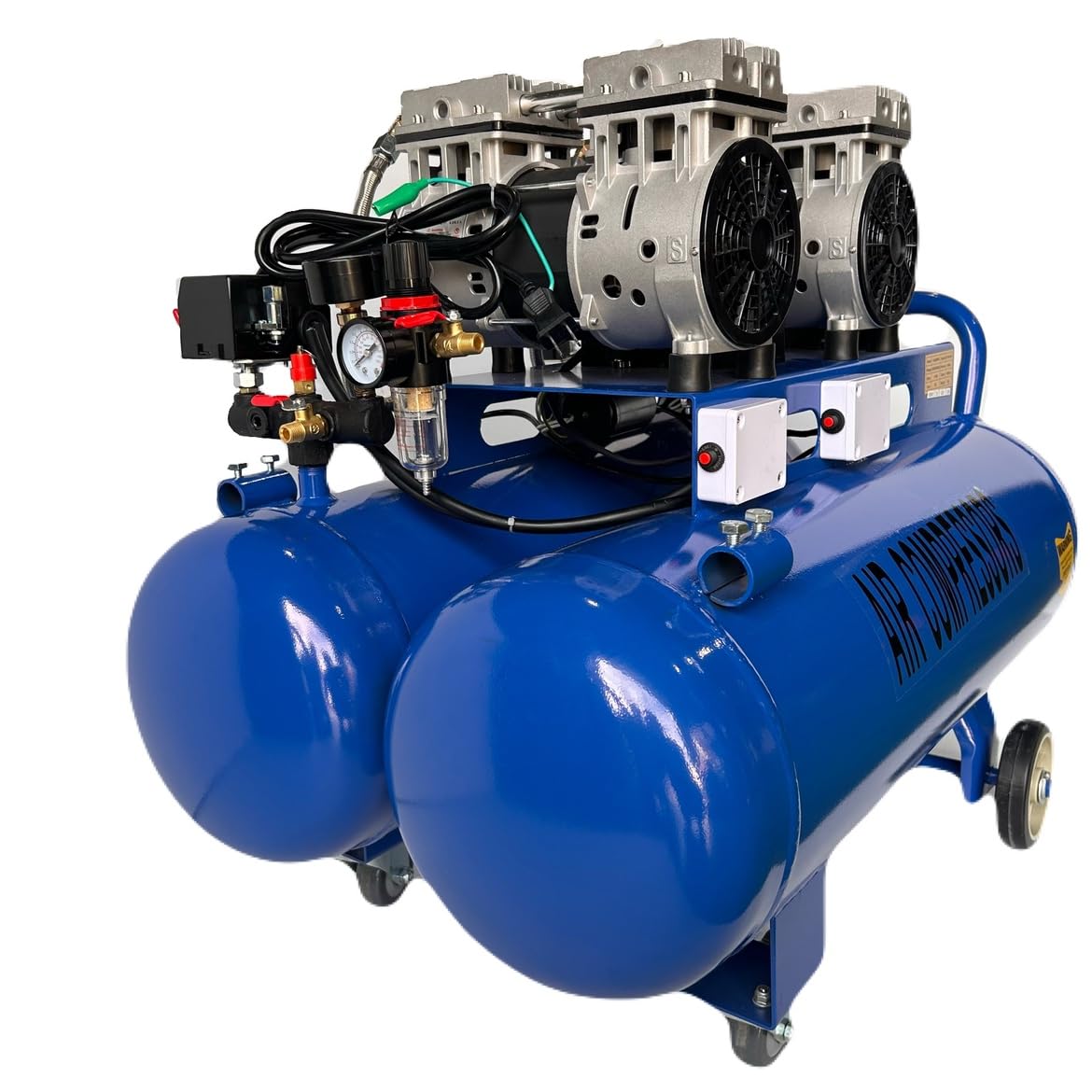 楽天市場】コンプレッサー 200v 静音 オイルレス 90L #1684 : 島袋商店 