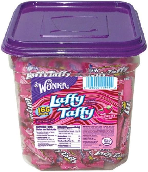 Wonka Laffy Taffy Strawberry, 165-Count Tub