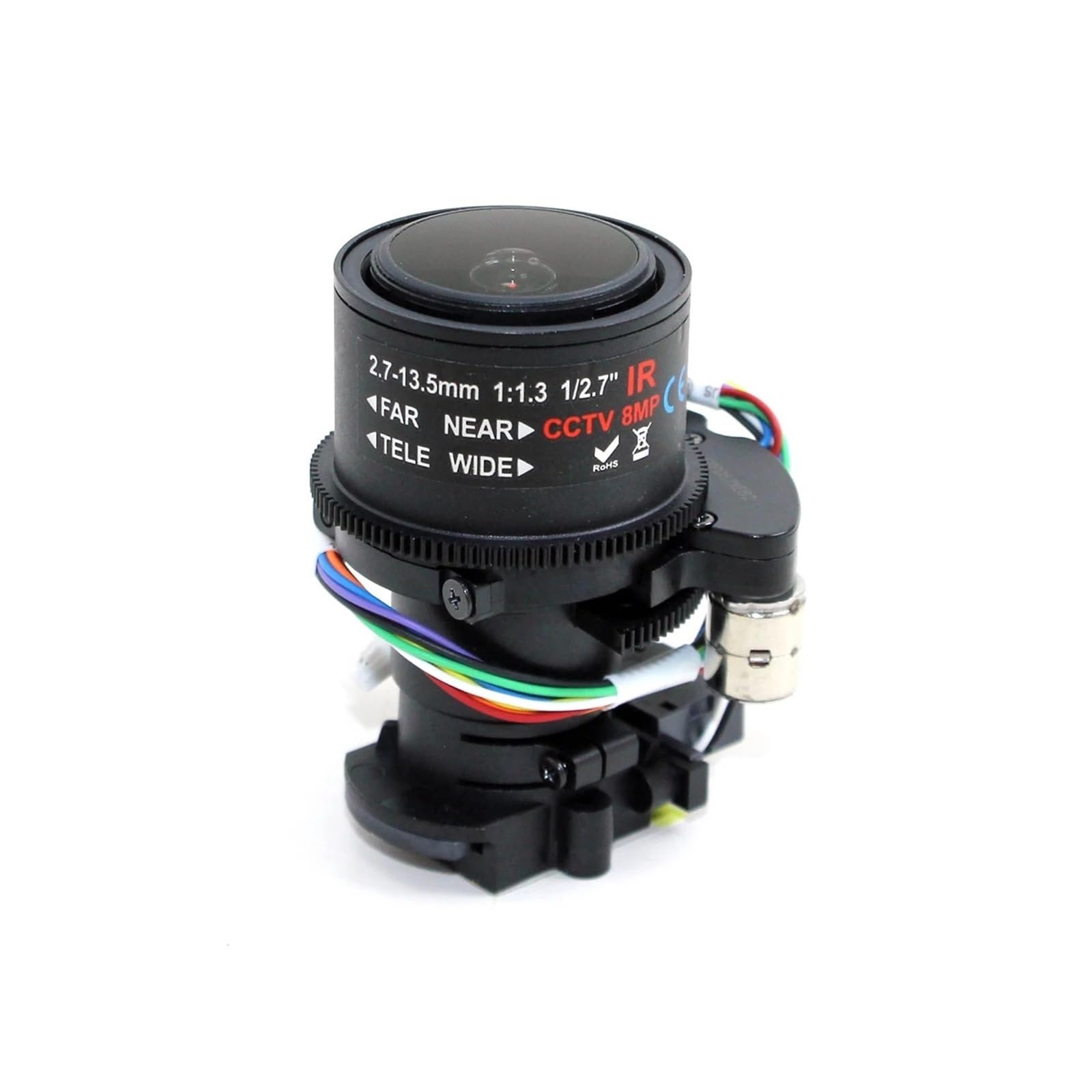 Obiettivo CCTV varifocale elettrico da 2 MP/5 MP/8 MP 2,7-13,5 mm F1,3, zoom con messa a fuoco automatica da 1/2,7" + attacco HD M14/D14 IR CUT for telecamera HD IP/AHD(5MP)