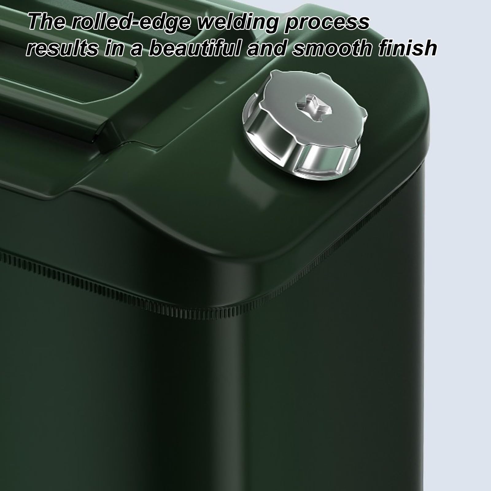 Bidón Metálico para Gasolina, Garrafa Gasolina, Equipado con Boquilla Flexible y Válvula de Alivio de Presión, Fácil de usar, Ideal para Viajes en Coche y Conducción Todoterreno(30L)