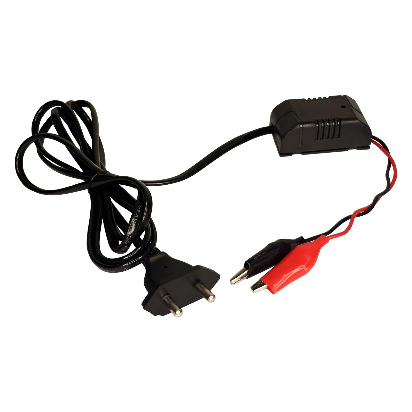 vincentvolt 240v ac to 12v dc power adapter converter with 6 cm alligator clips | universal indian plug | 1.5 meter power cord