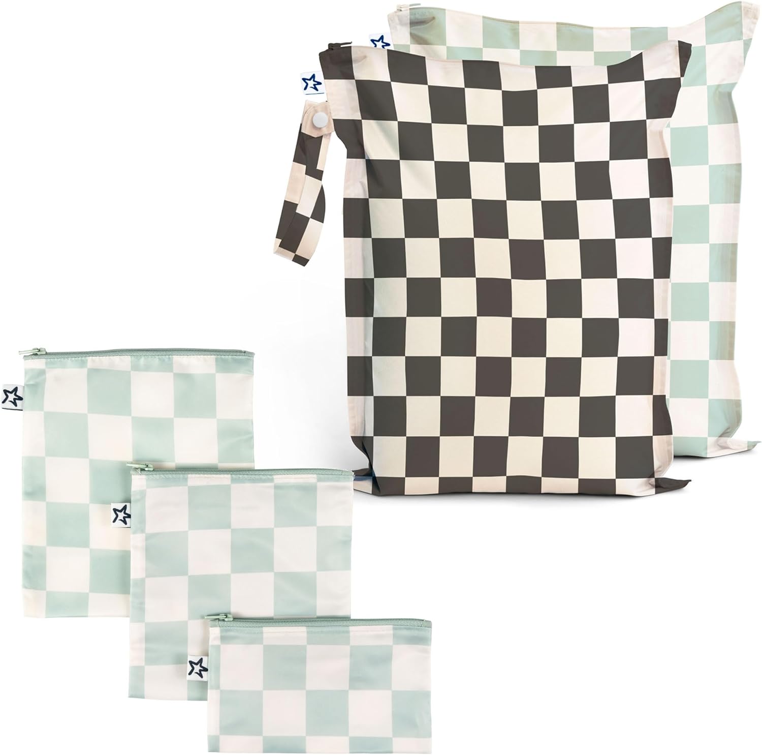Tiny Twinkle Mess-proof Wet Bags and Snack Bags Bundle