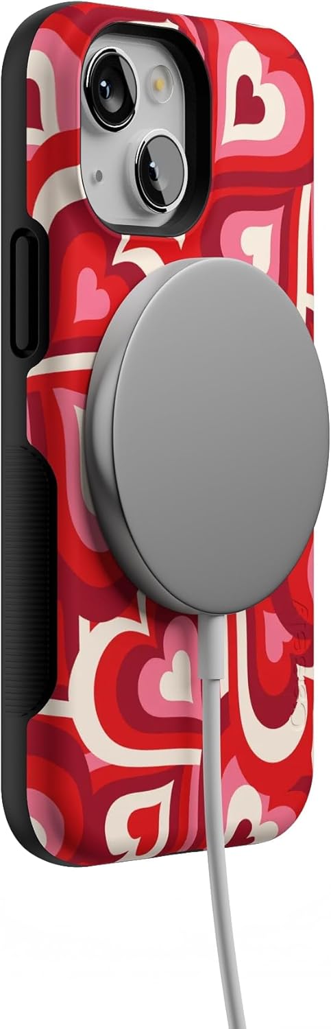 Casely iPhone 13 Mini Case | Love Song Remix | Ombre Hearts | Bold Protective Design | Compatible with MagSafe