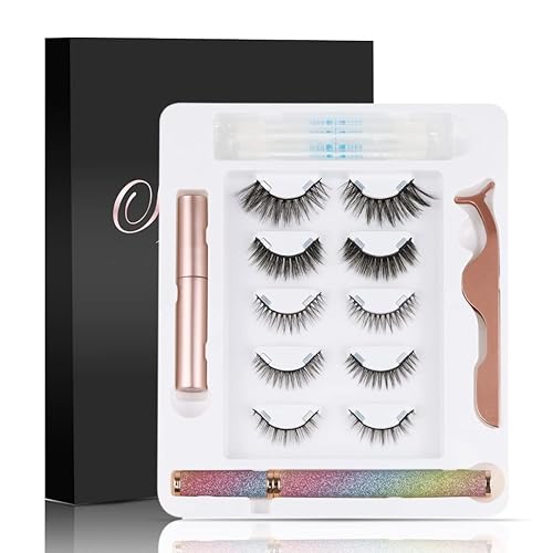 Miniatura 4 de Kit de pestañas magnéticas y delineador de ojos reutilizable con dos delineador de ojos diferentes lápiz y delineador líquido puntas de limpieza 5