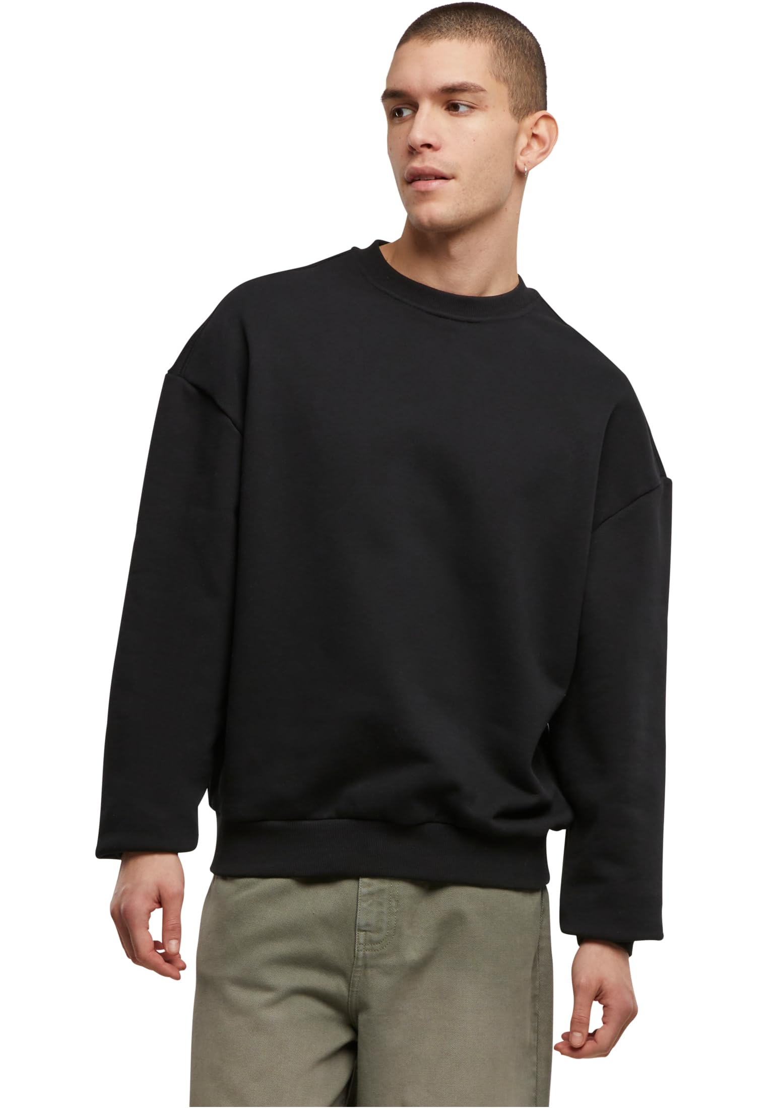 Build Your Brand Sweatshirt Ultra Heavy Cotton Crewneck Black M