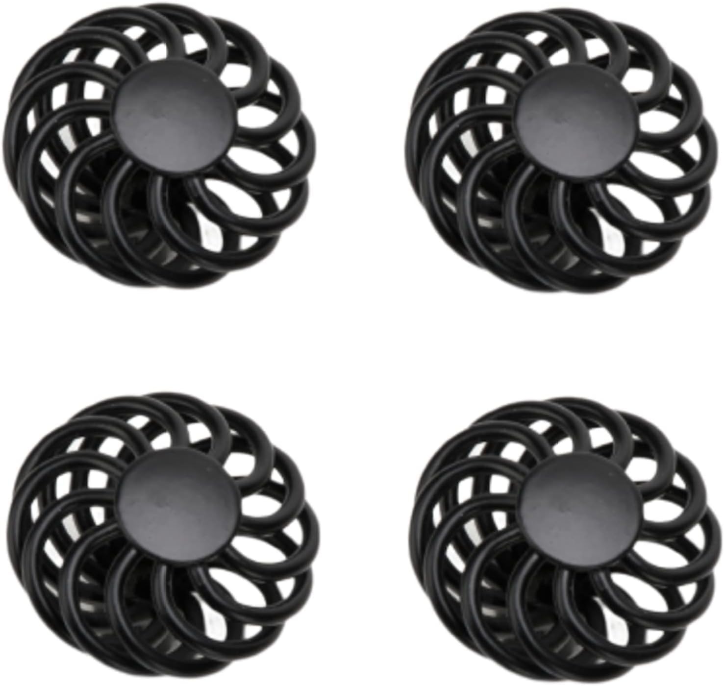Tnbccxn Round Black 45*40Mm Cabinet Handles, Cabinet Handles,4 Pack Black Birdcage Handle(Round Black 45 * 40Mm)