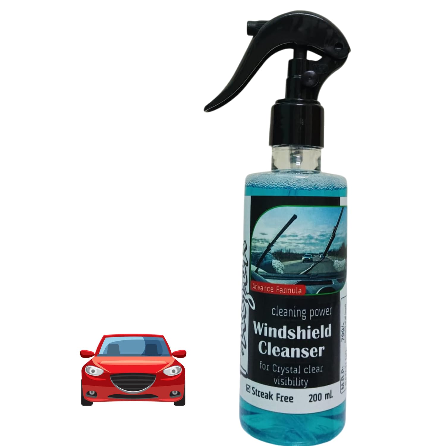 Frilzon Car glass cleaner spray Cleaning liquid spray for car glass windshiled cleaner spray Helment visor cleaner spray for a Crystal-Clear Vision (200 ml) (B0DHQN1N2G) Amazon Price History, Amazon Price Tracker