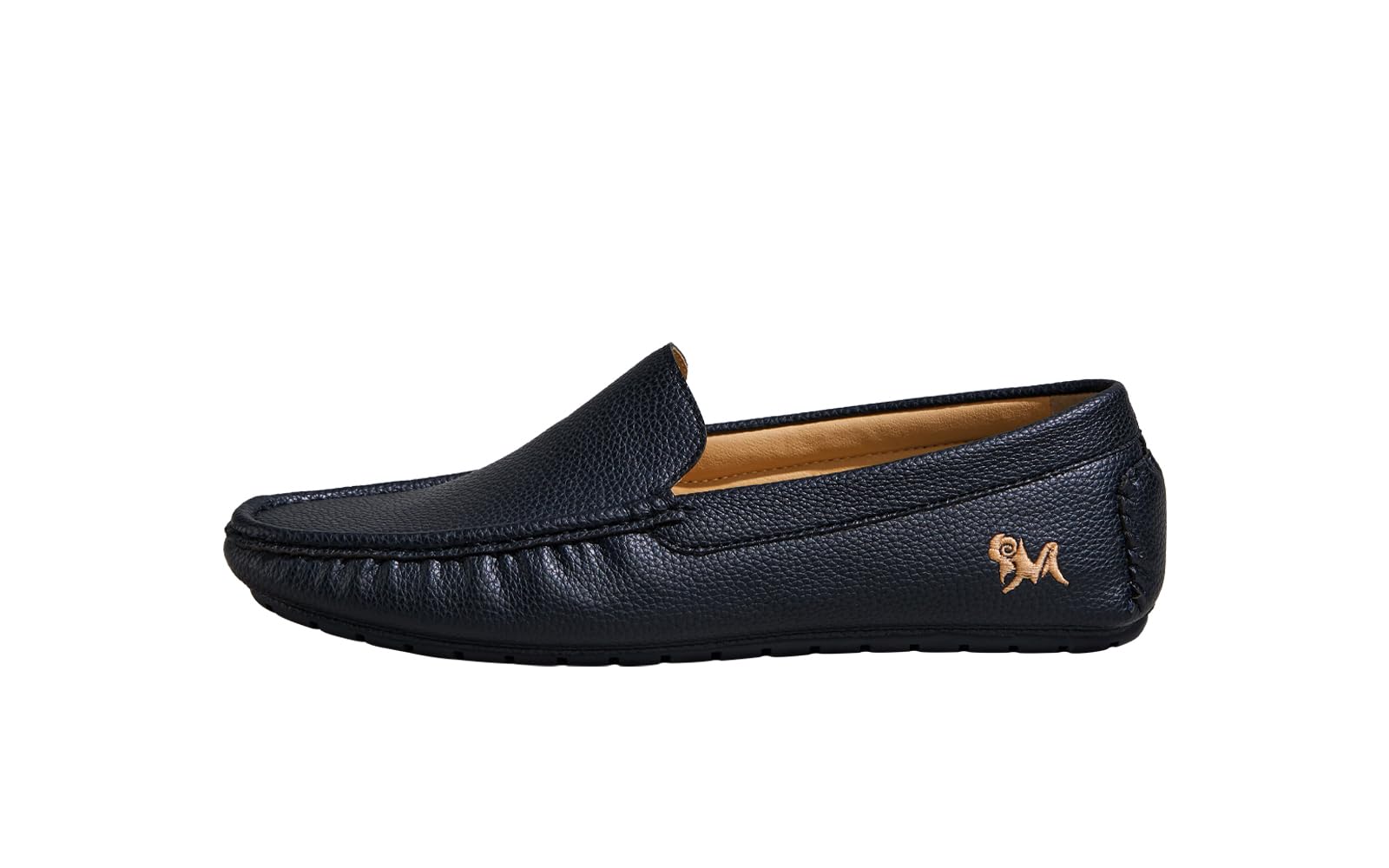 Neeman's Dapper Driving Loafers for Men | Stylish Slip-On Casual Shoes with Cushioned Arch Support & Flexible Sole | Comfortable & Lightweight Semi-Formal Loafers for Office Black 1