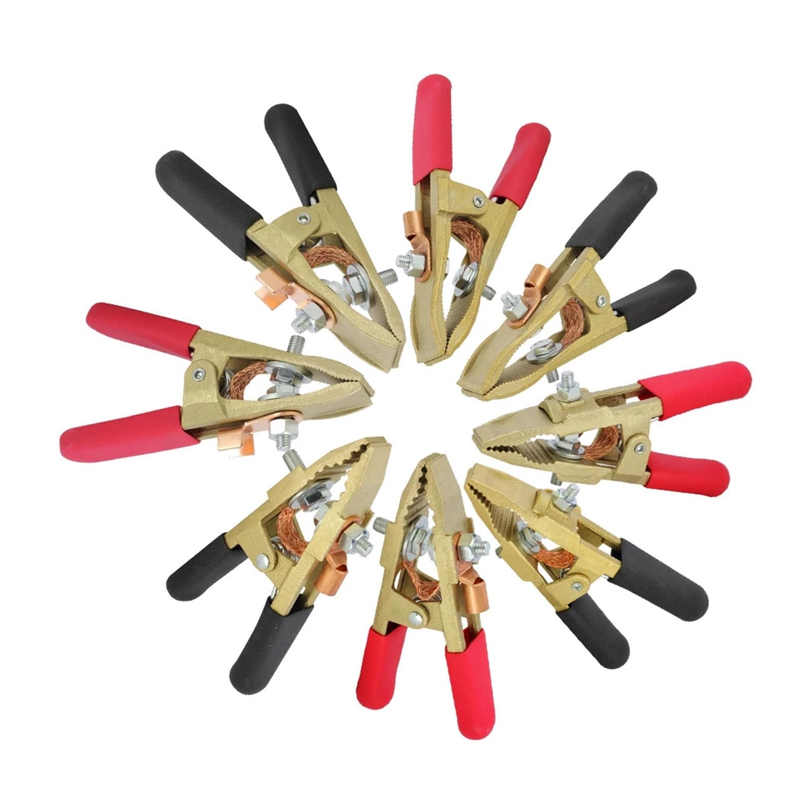 Pinza Soldadura Abrazadera de Cable de tierra en forma de A, 260/300/400/800A, trabajo de puesta a tierra de latón 1 ud. | 800A Black