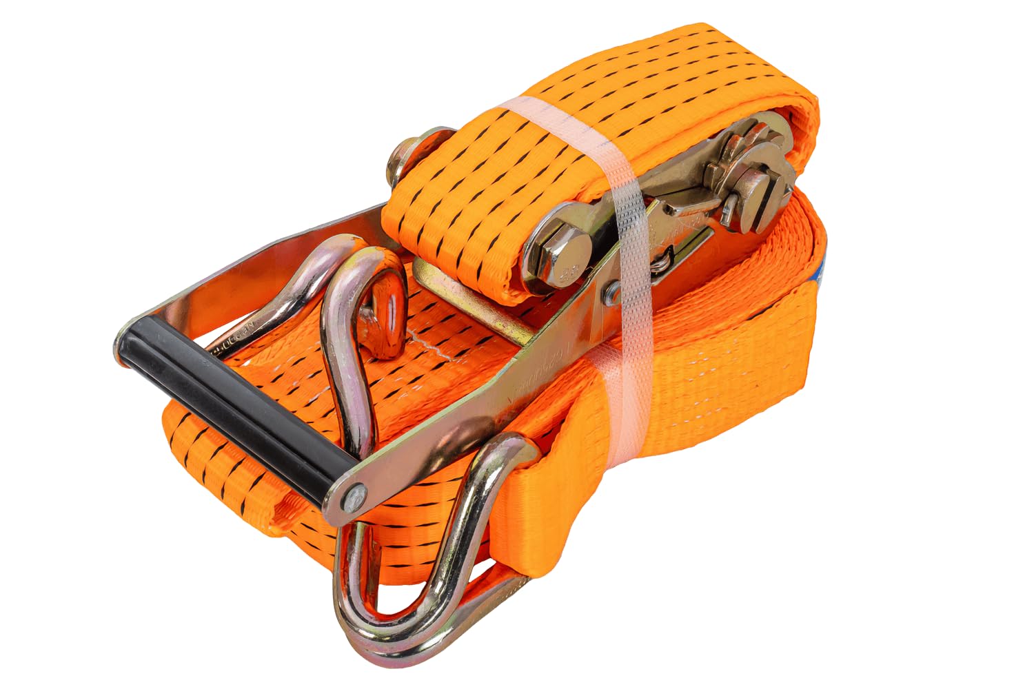 UNITRAILER Sangle d'arrimage avec tendeur à cliquet 8m 50mm 5t Orange pour Transport Professionnel de Charges Lourdes sur remorque Camion Poids Lourd et Utilitaire Sangle de Fixation Robuste