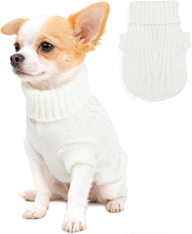 Suéter de Tricô com Gola Alta para Cães Pequenos, Modelo XX-Small, Generic