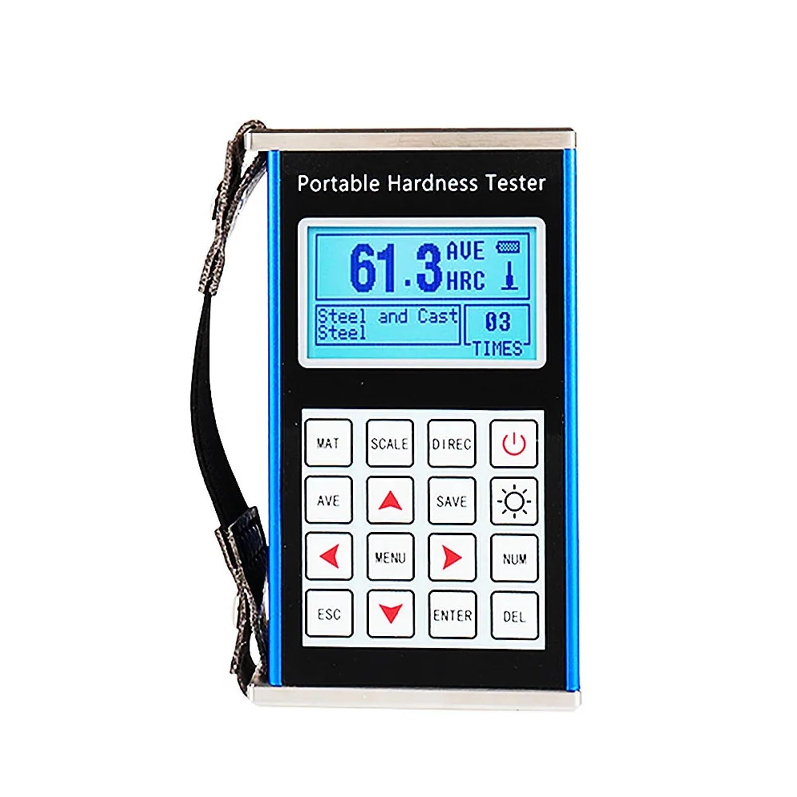 Probador de dureza de acero Leeb portátil original, probador de dureza de metal digital for acero inoxidable HL HB HRB HRC HRA HV HS durómetro para calibración