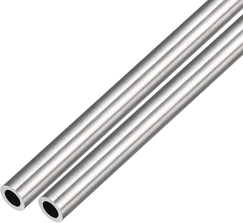 METALLIXITY Tubo de acero inoxidable 304 (0.236 in de diámetro x 0.039 in de pared T x 9.843 in de largo), 2 piezas, tubo recto - para muebles del