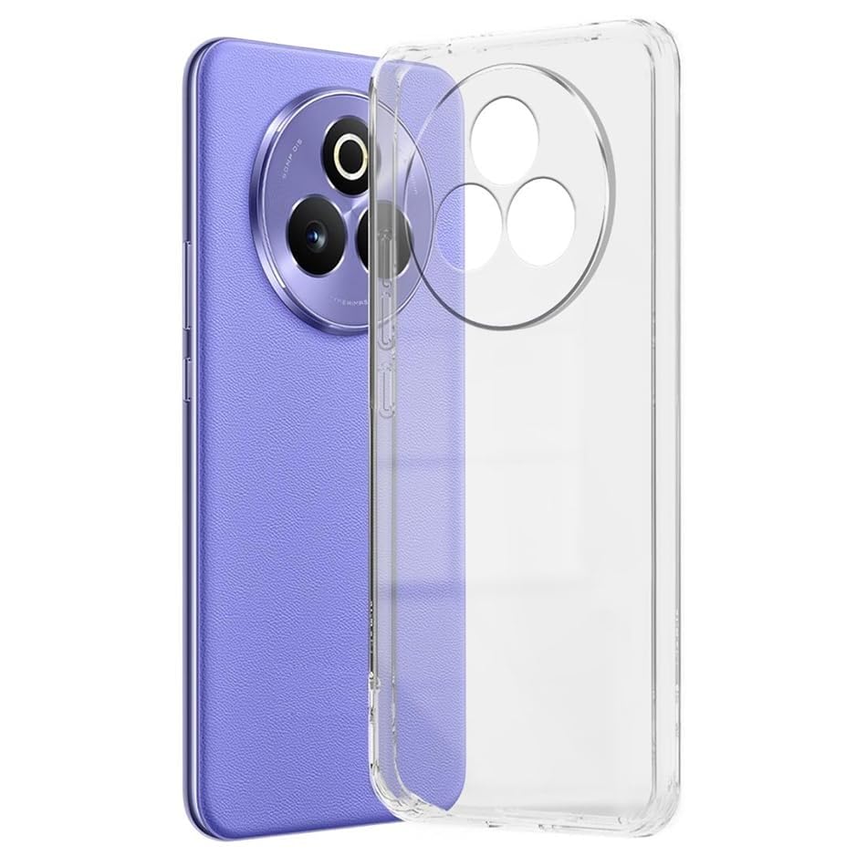 Image of COVERBLACK Flexible Rubber Case Back Cover for Compatible Model with Realme P3 Pro - RMX5032 - Transparent