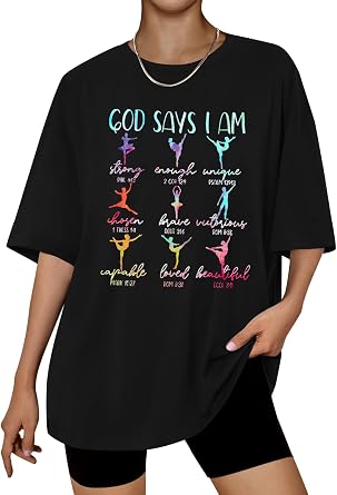 Christian Shirts for Women Fruit of The Spirit Shirt Oversized God Tshirt Vintage Bible Verse Inspirational Tee Tops