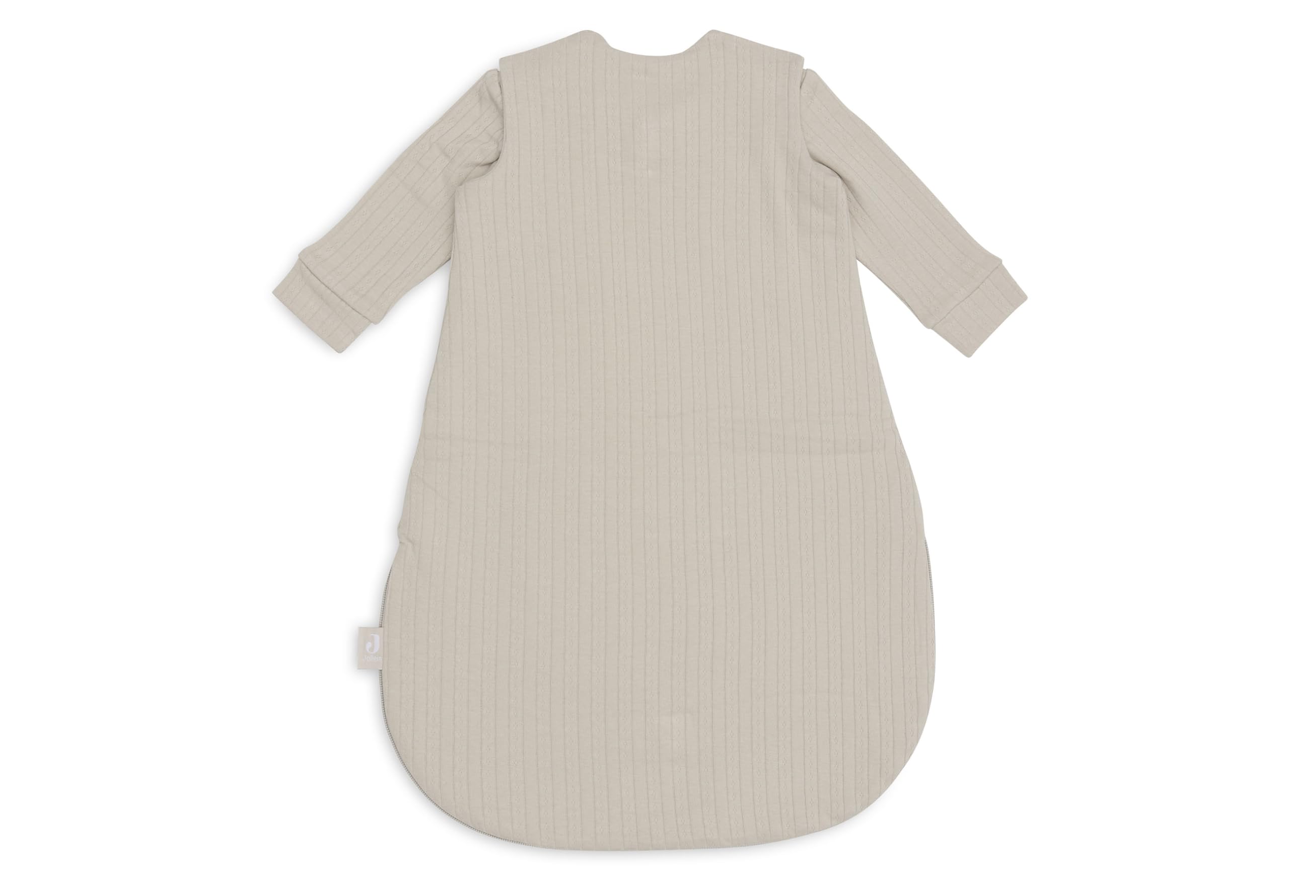Jollein Ganzjahres Schlafsack Baby - Ajour Nougat - 60 cm - 100% Baumwolle - 0.5 bis 3.0 Tog - Schlafsack Baby Sommer & Winter - Beige