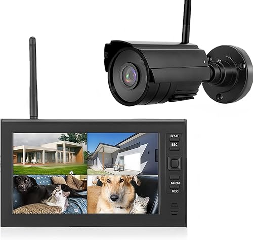 Cámara de seguridad para exteriores, cámara de vigilancia de seguridad para el hogar, visión nocturna IR, detección de movimiento y visión remota