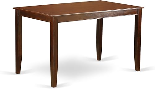Miniatura 3 de East West Furniture DUVN7H-MAH-LC - Juego de mesa de comedor de 7 piezas de altura de mostrador consta de una mesa rectangular de madera y 6 sillas