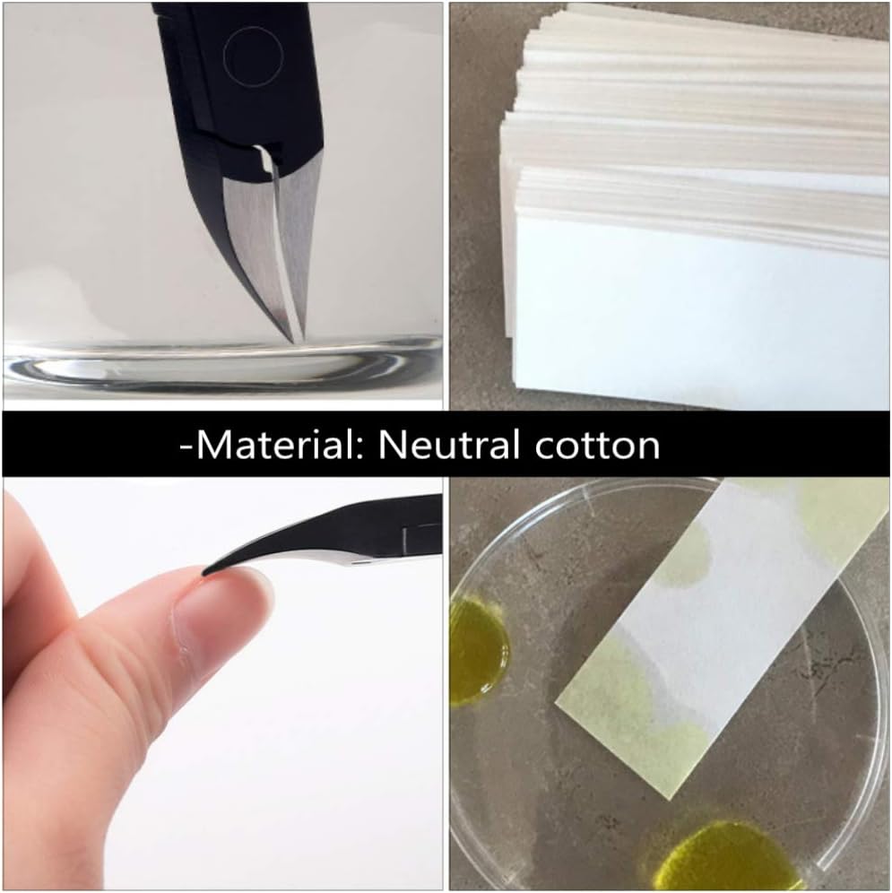 ULTECHNOVO 500pcs Quantitative Filter Paper Chromatography Paper Strips Laboratory Cleaning Paper for Chemistry Laboratories Classroom