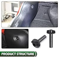 Vista 8 de GRAND ORANGE Tuerca de ala para panel de moldura trasera interior compatible con Ford Mustang 2005 2006 2007 2008 2009 clip de sujeción para panel