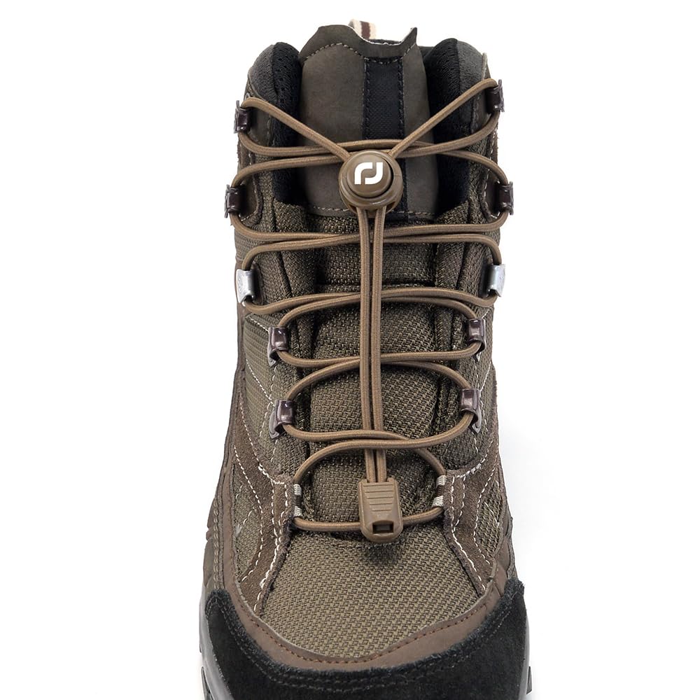 Extra Long No Tie Shoelaces - Elastic Tieless Round Boot Laces for Hiking Shoes, Work Boots and Running Sneakers