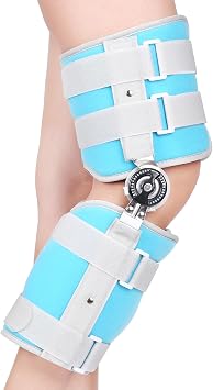 Kids Hinged Knee Brace Children Toddler Knee Immobilizer with Side Stabilizers Pediatric Medical ROM Post Op Knee Brace for Knee Pain Arthritis ACL PCL MCL Meniscus Tear Injuries Large