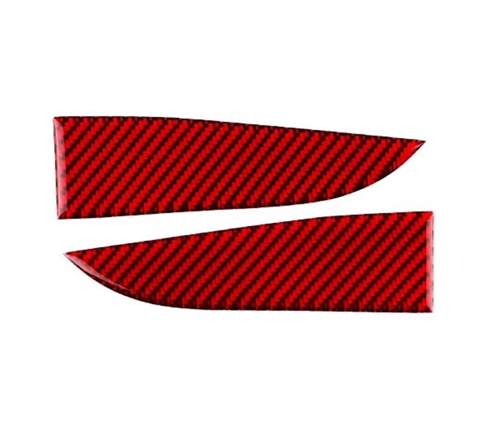 Stickers Inner Real Soft Carbon Fiber Inner Door Triangle Cover Sticker Trim for Tesla for Model 3 Highland 2024 Interior Trim(Red Highland 2024)