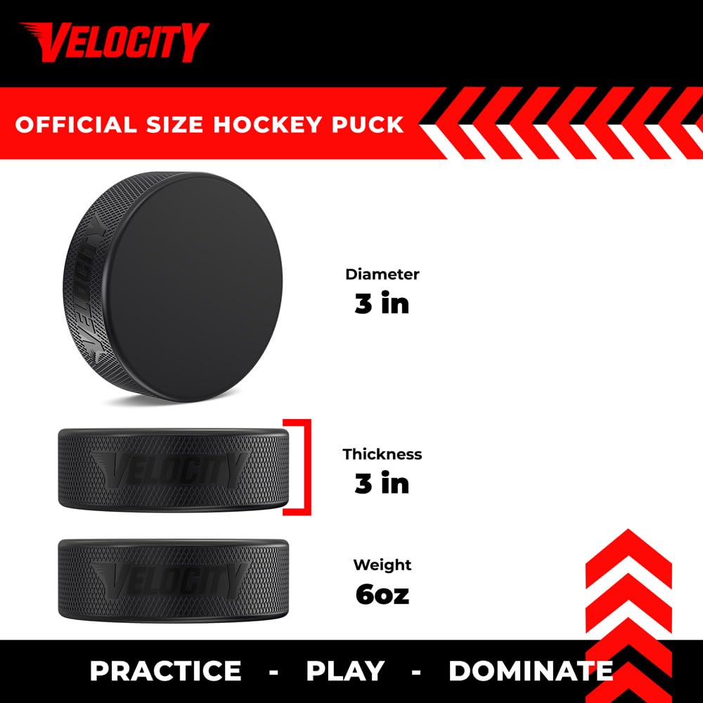 Velocity Hockey-Pucks, leicht, für Senioren, offizielle und schwere Trainings-Hockey-Pucks, 5, 10, 25, 50 und 100 Stück