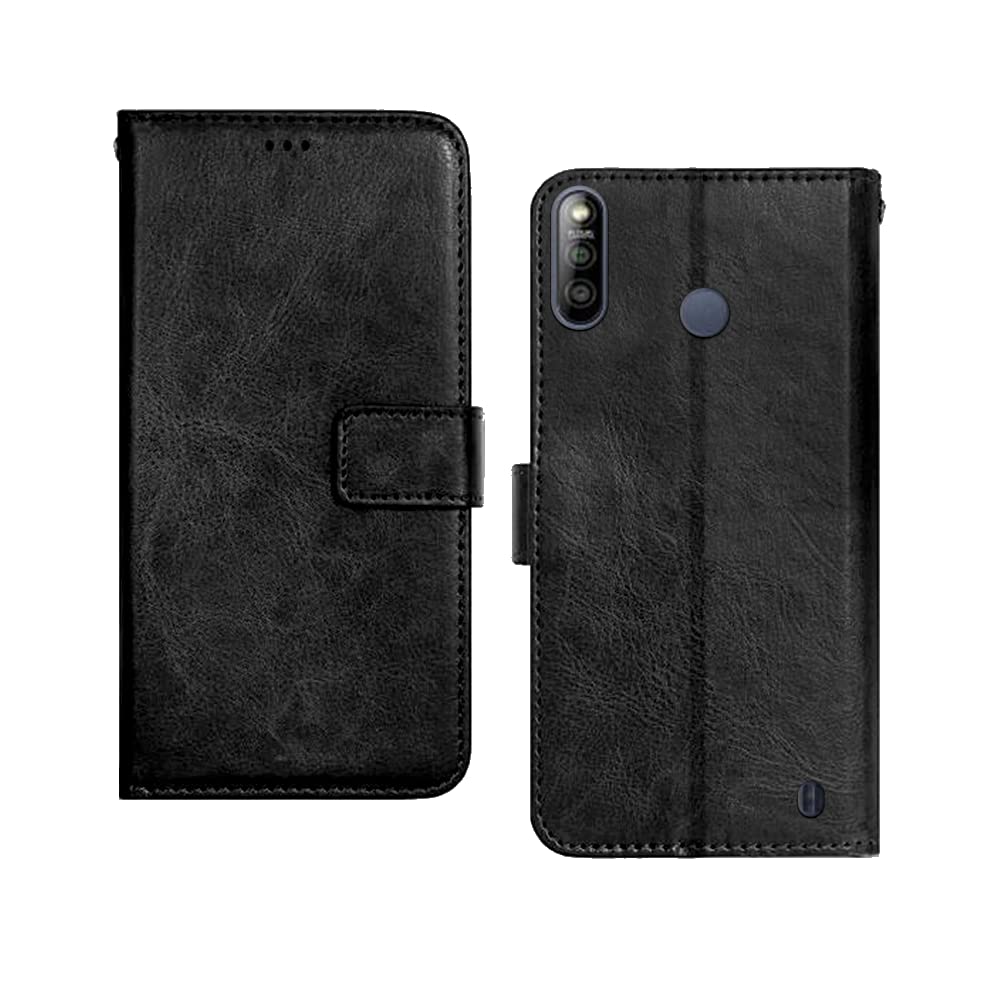 Inktree Lava Z3 Flip Case | Premium Leather Finish Flip Cover | with Card Pockets | Wallet Stand |Complete Protection Flip Cover for Lava Z3 - Black (B09Q24G3KV) Amazon Price History, Amazon Price Tracker