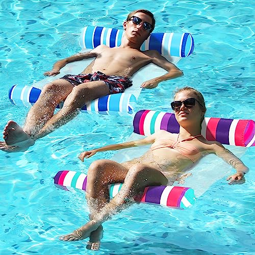 FindUWill 2 Pack Fabric Water Swimming Pool Floats...