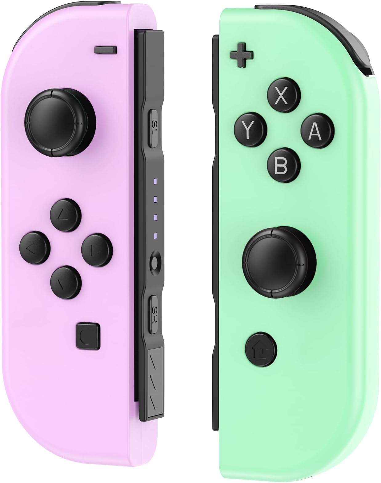 Sylphidara Replacement for Nintendo Switch Controller, Switch Controllers Compatible with Nintendo Switch/OLED/Lite, Support Dual Vibration/6-Axis Gyro/Motion Control/Wake-up (Purple&Green)