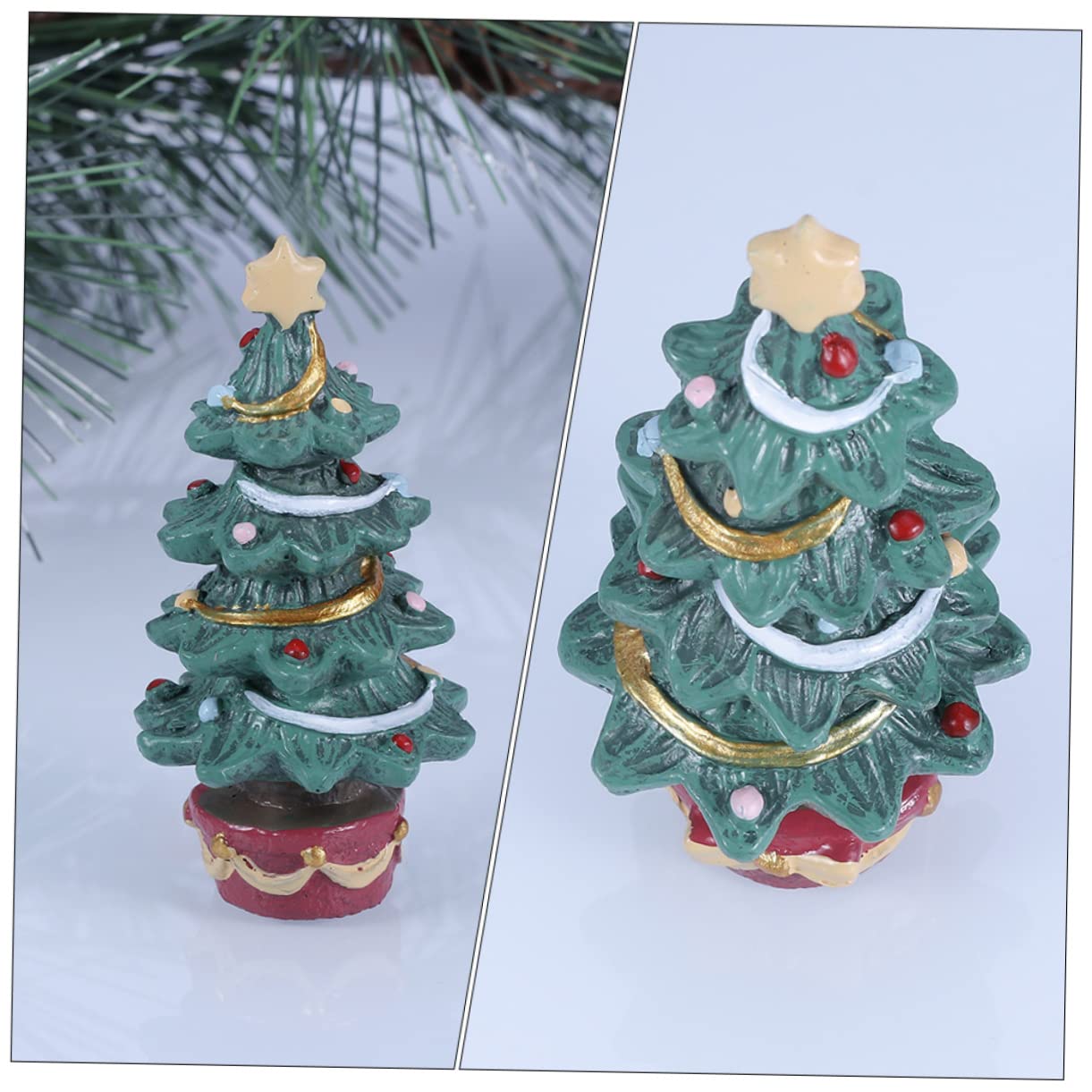 Amazon.co.jp: ULDIGI 2個 レジン クリスマス ツリー タイニー