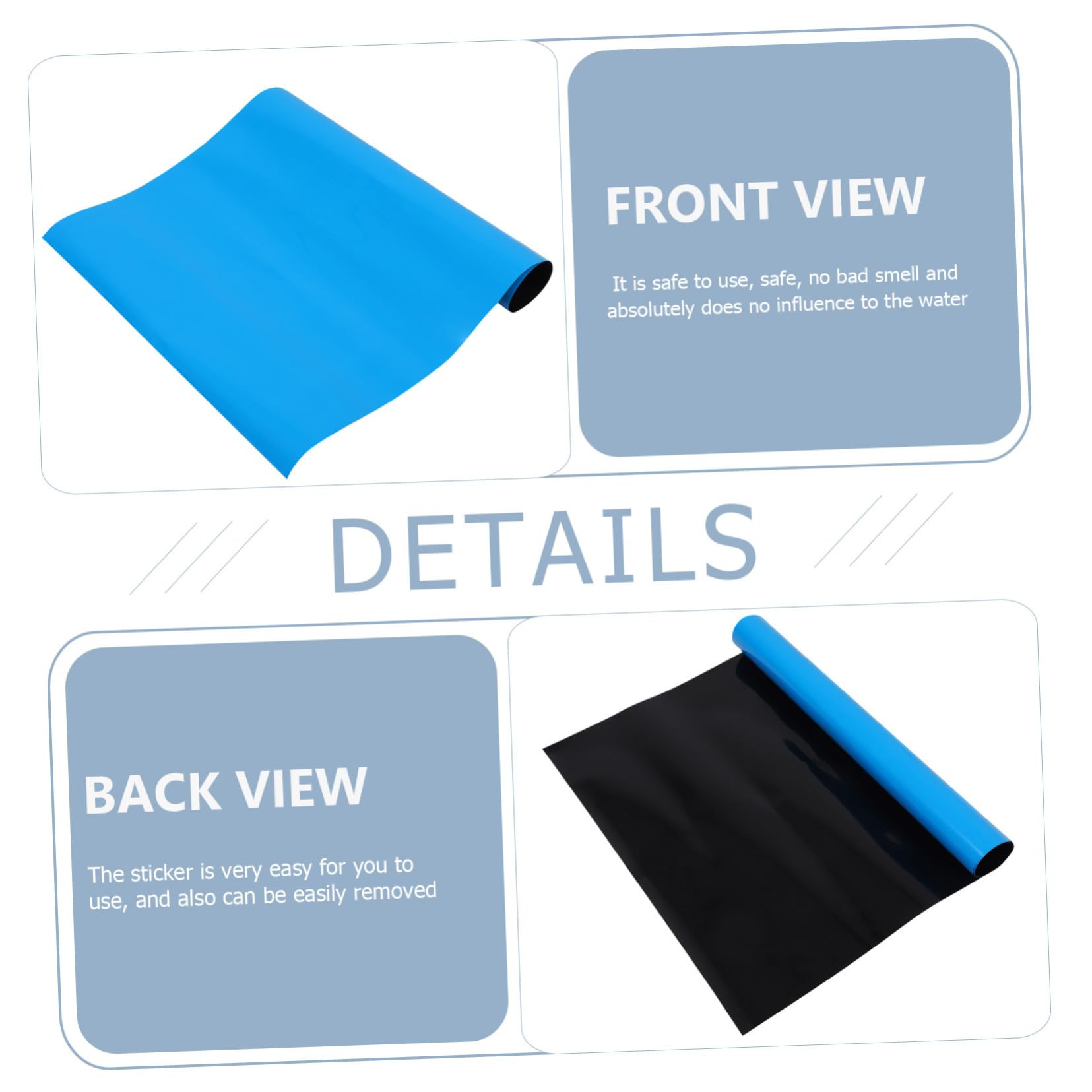 FONDOTIN Fish Tank Decorative Backdrop Underwater Scene Stickers Durable Reusable Aquarium Paper