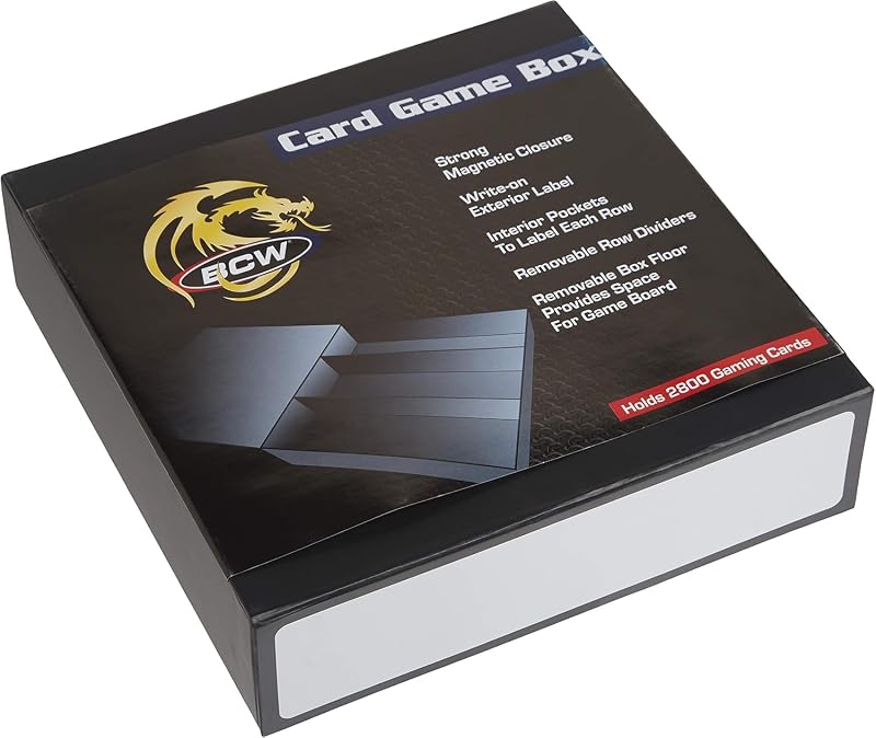 3-Row Storage Box | Cardboard Organizer for Trading, Sports & Baseball Collections | Holds 2,800 Unsleeved or 1,500 Sleeved