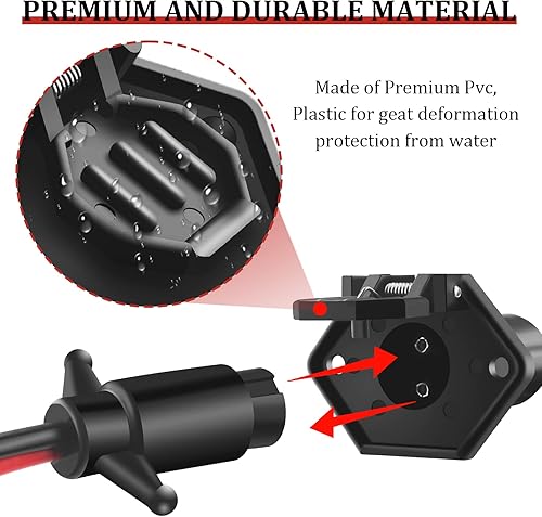 Miniatura 2 de Enchufe de motor de arrastre, enchufe impermeable de 12V-24V de conexión rápida para barco, conector de motor de arrastre de calibre 8 de 2 cables y
