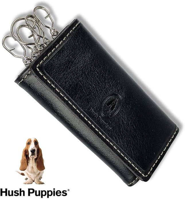 Amazon 全3色 Hush Puppies ハッシュパピー リアルレザー バイカラー キーケース 三つ折り キーホルダー Hp0341 チョコ 財布