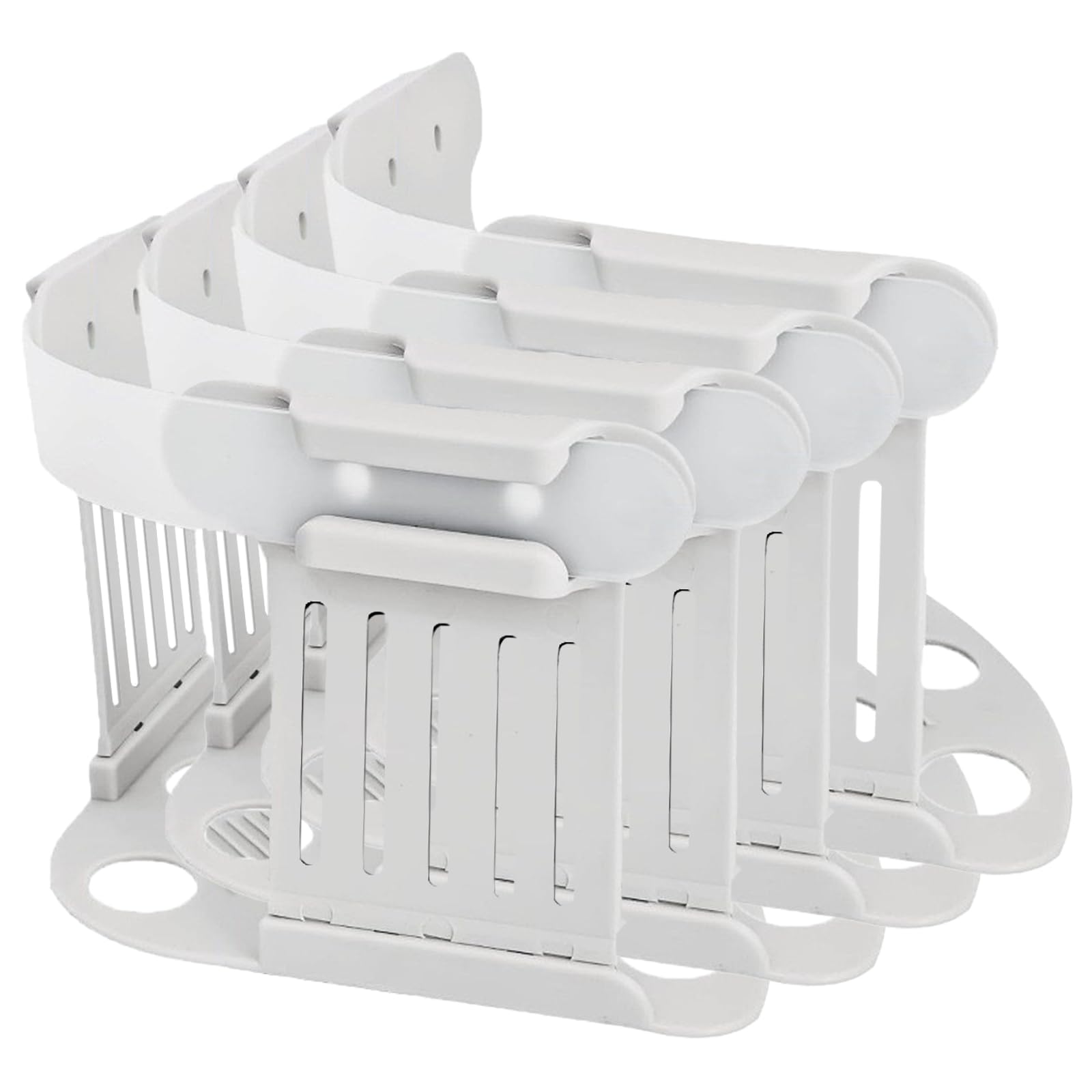 YANJINGSHE 4 Pcs Bed Sheet Holder with Lock Strips,Pieces Heavy Duty Bed Sheet Fasteners Removable Bed Sheets Holder,Fit All Mattress Size Easy Installation(White)