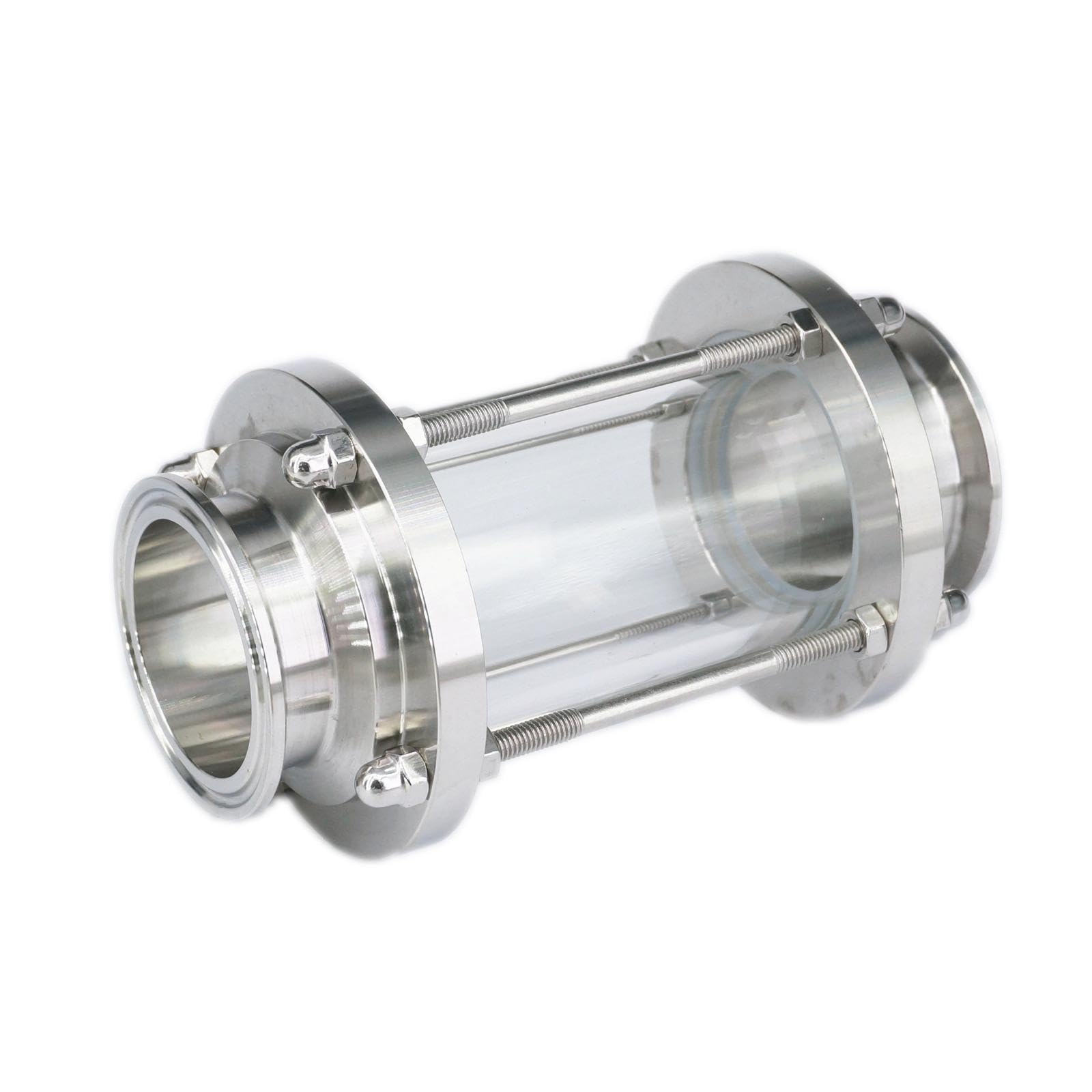 Schauglas, 1 PC 51mm Dioptrien + 2 PCS "Tri Clamp + Dichtung Flow Schauglas SUS 304 Edelstahl Homebrew