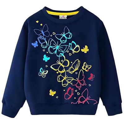 Kuchipoo Girls Regular Fit Winterwear Sweatshirt (KUC-SWT-323, 8-9 Years, Multi-Colored)