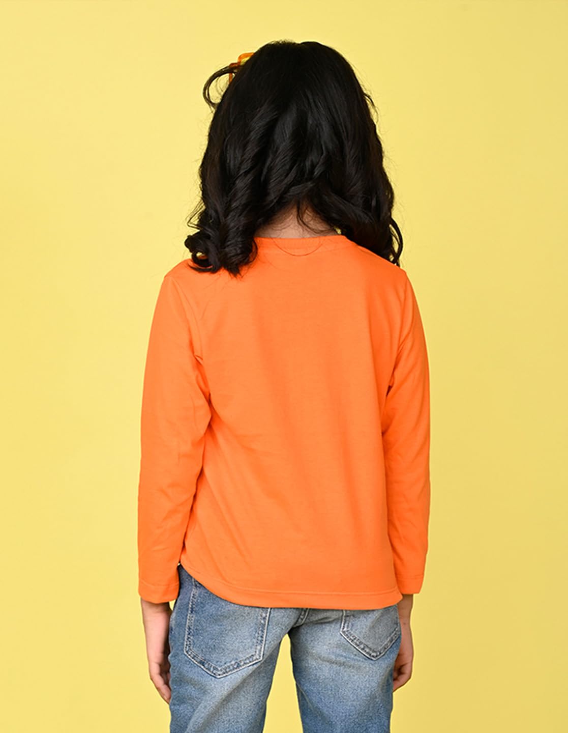 Nusyl Hello Cutie - T-shirt in cotone a maniche lunghe con stampa con testo per ragazze, magliette a girocollo a costine, maglietta casual, colori di stampa a lunga durata |