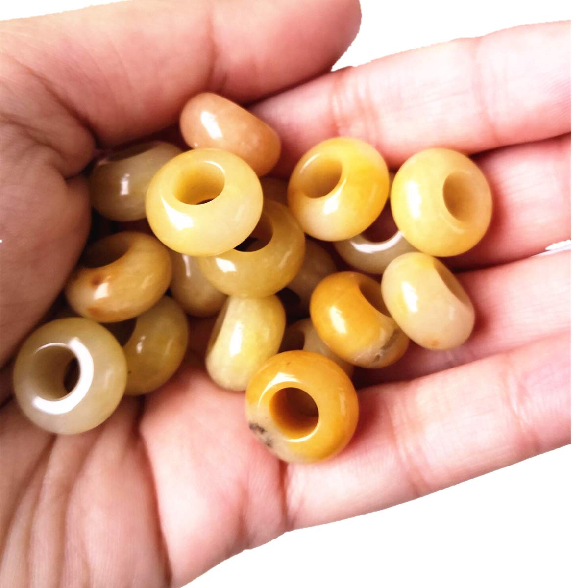 KYEYGWO 20 Steine Mit Großem Loch - Perlen Für Schmuckherstellung