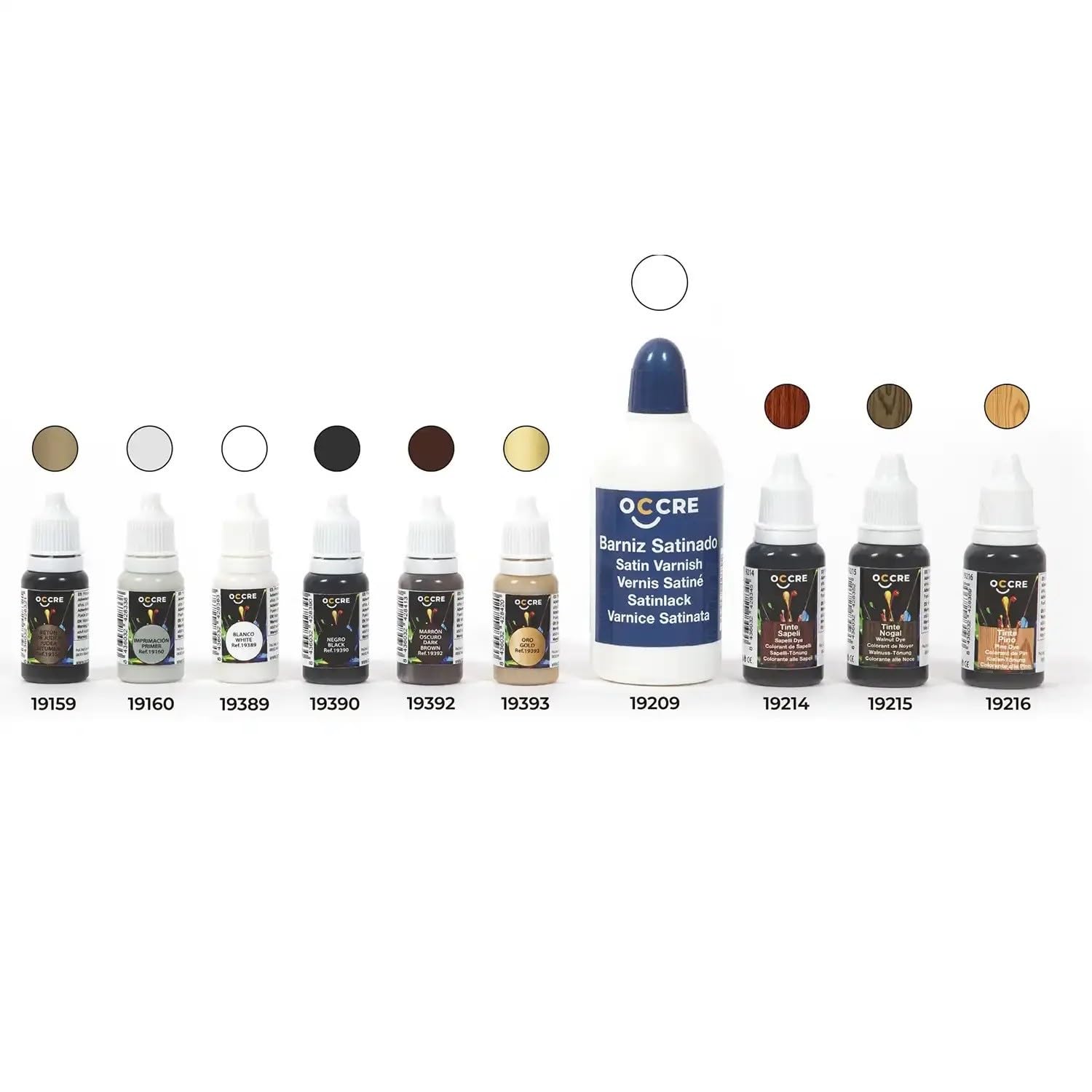 Occre Ref. 90555 - Pack of Polaris Acrylic Paints (Ref. 12007) - 9 x 20 ml + 1 x 100 ml