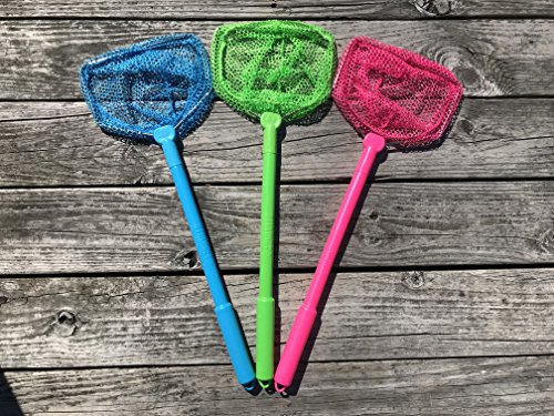 ILLUMINET 3 Pack Floating Bait Nets Multi Color: No Assembly Required Kids Beach Nets, Beach Toys for Kids, Kid Fishing Nets, Butterfly Net, Beach Toy, Shelling Net, Dip Net, Crab Net, Critter Net