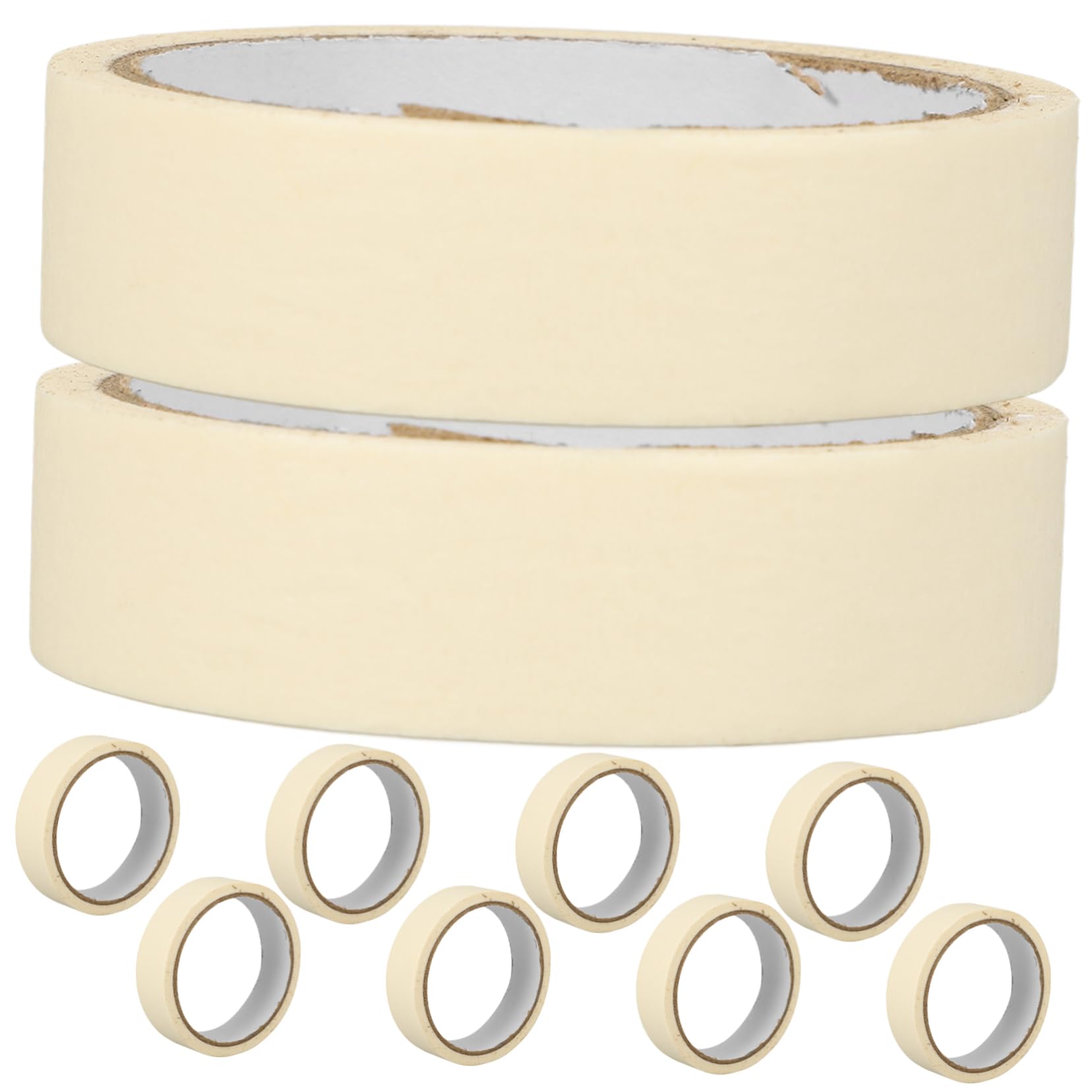 HOMOCONO 10 Rolls Automotive Masking Tape 2.5cm 20m Long Easy Peel Off Non-Stick for Car Painting Auto Decor